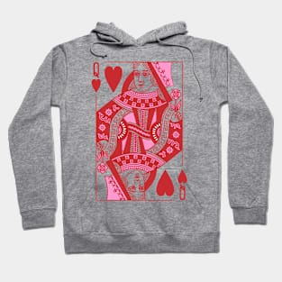 Queen of Hearts Valentines Day Matching Couple Hoodie